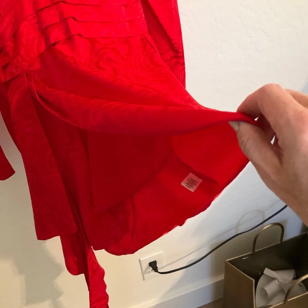 Ronny Kobo Collection Vibrant Red Asymmetrical Dress - Picture 7 of 13